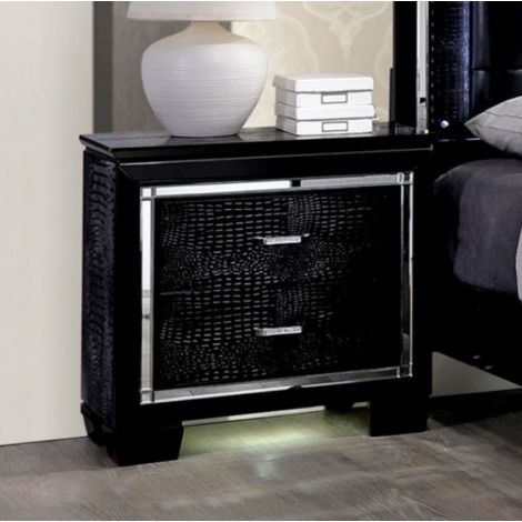 Tina black Nightstand