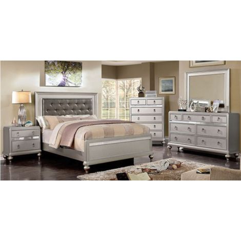 Tina Contemporary Style Silver Youth Bed