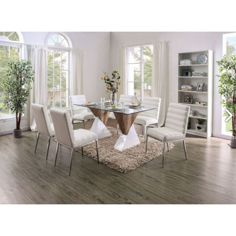 Virena Modern Style Two Base Dining Table