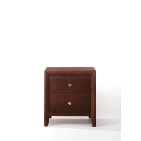 William Nightstand Brown Cherry Finish