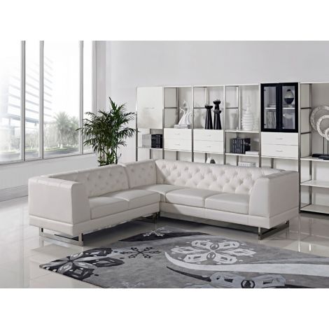 Windsore Modern Tufted Leather Sectional