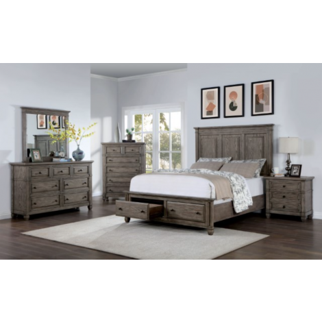 WoodLey Bed Wire Brushed finish