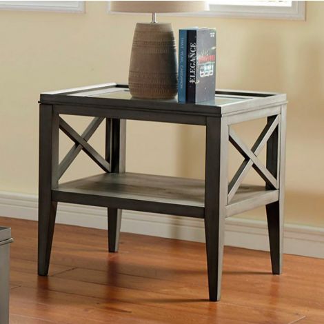 Zaiven Gray End Table