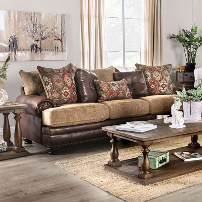 Bison Leather Fabric Sofa Furniture