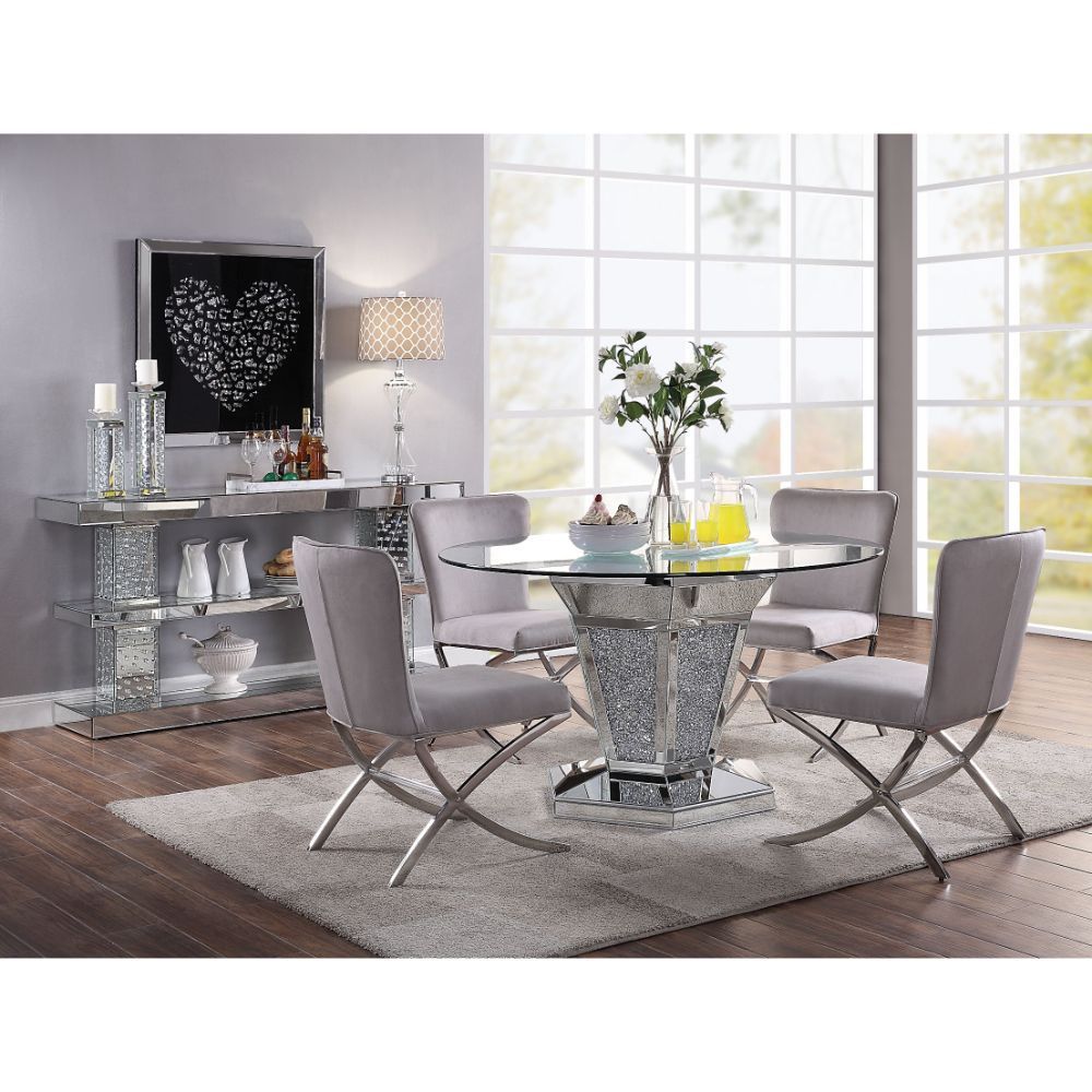 Mirror top shop dining room table