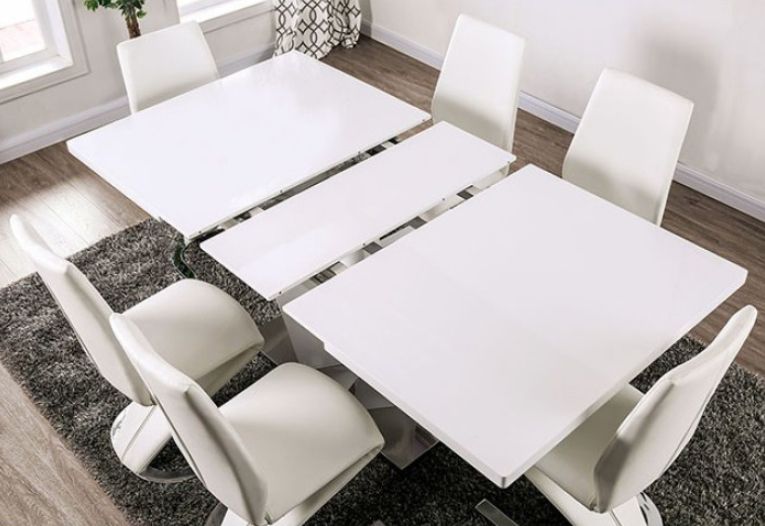 Vinni High Gloss Finish Dining Table Dining Table Los Angeles