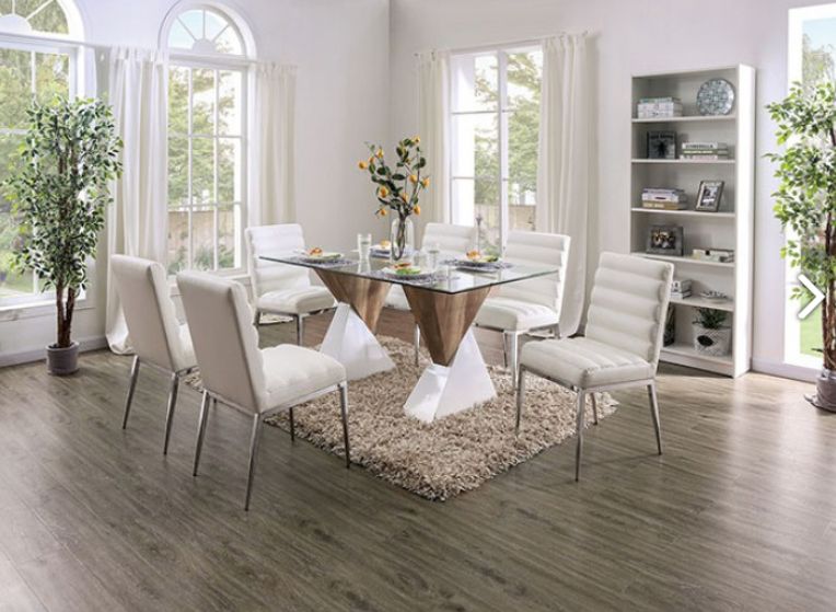 Glass dining table for discount two